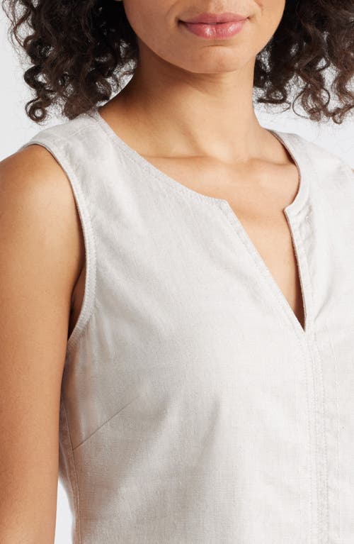 Tommy Bahama Palm-a-dora Split Neck Bay Shift Dress In Natural