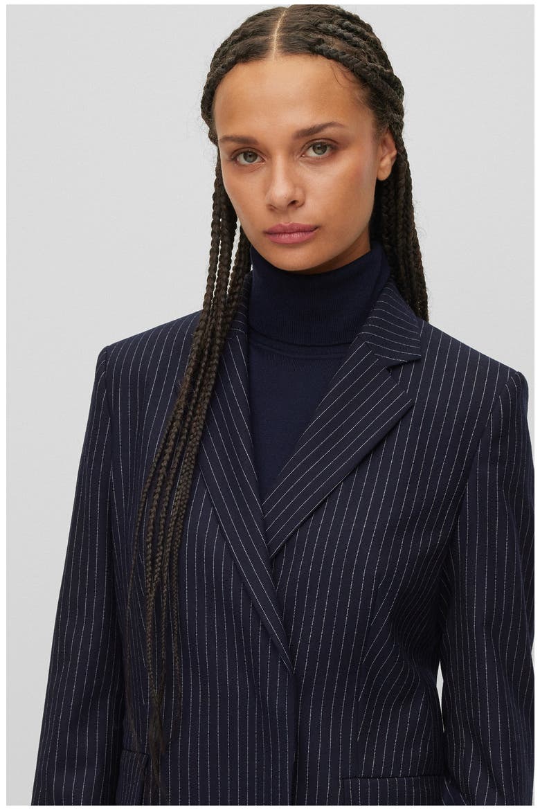 Jesene Belted Pinstripe Blazer, Alternate, color, OPEN MISCELLANEOUS