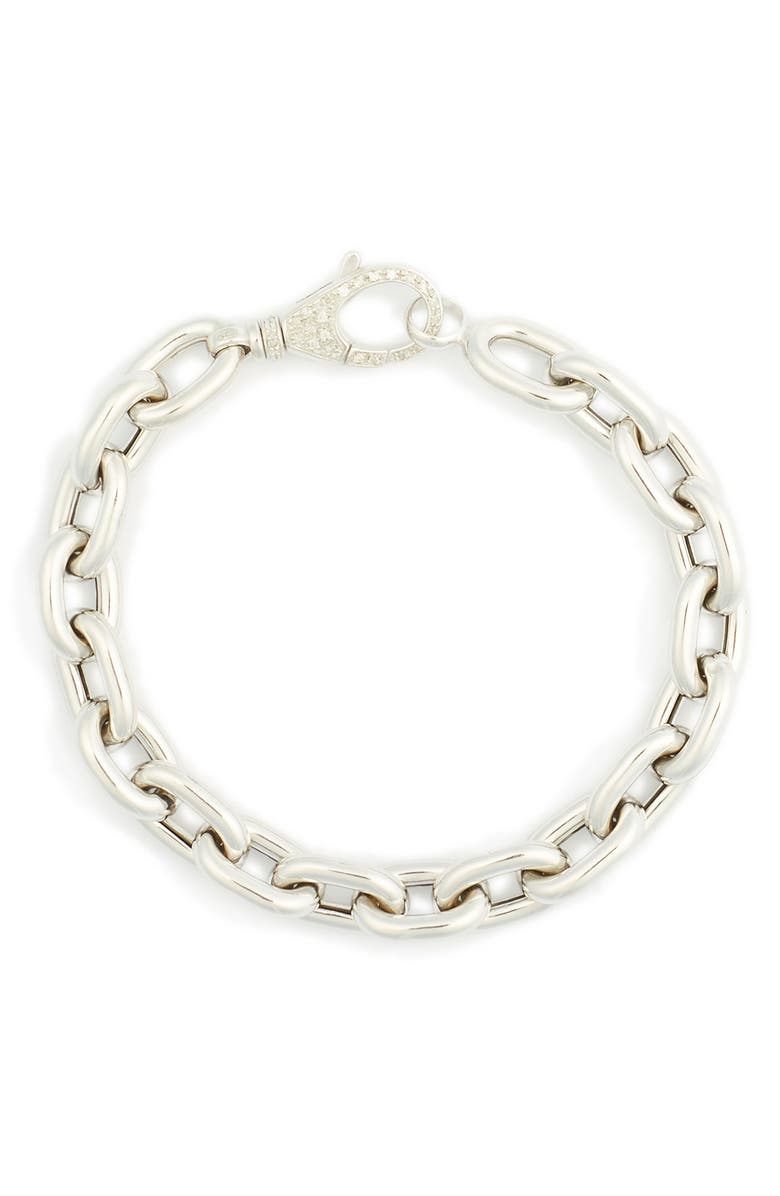 MESHMERISE Pavé Diamond Clasp Oval Chain Bracelet - 0.15ct., Main, color, 