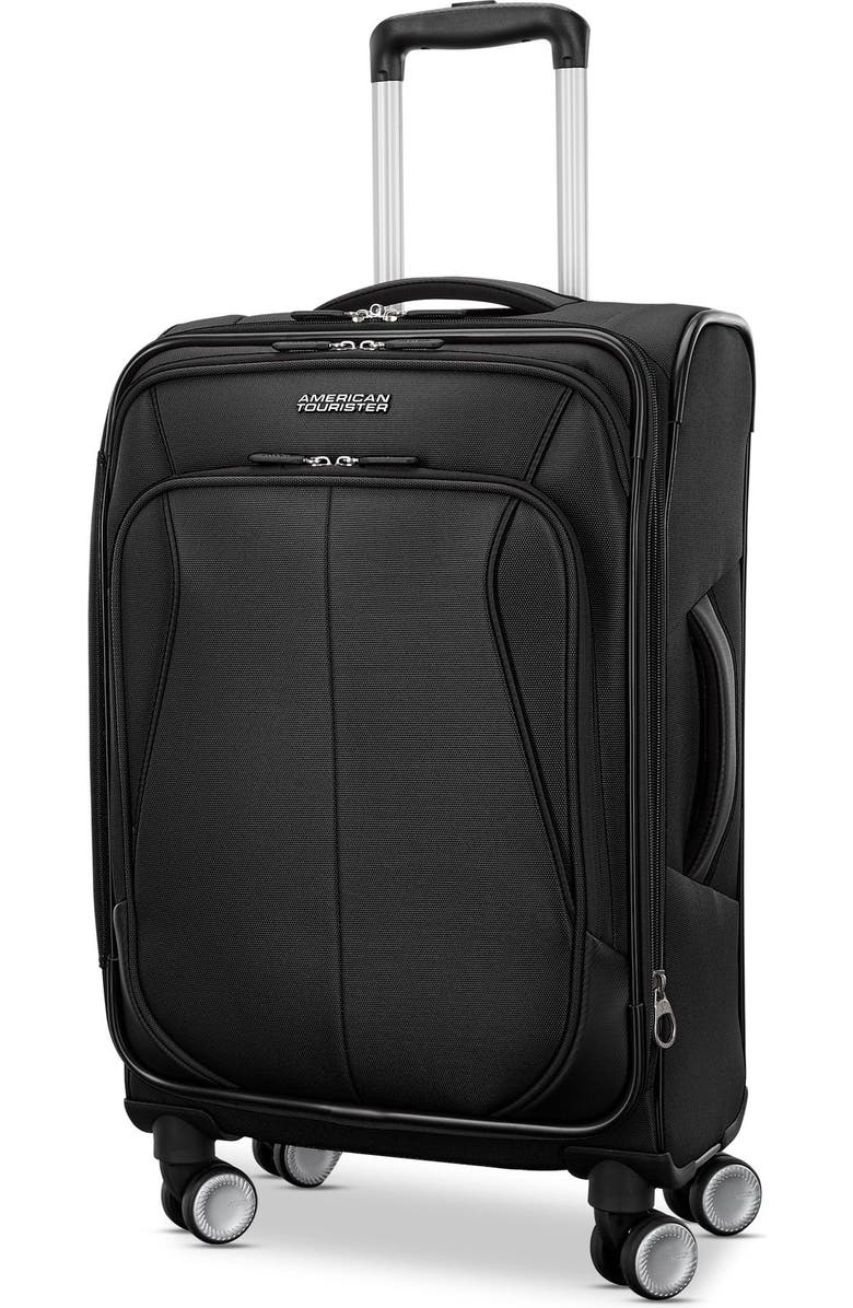 AMERICAN TOURISTER 4 KIX 3.0 Softside 20" Carry On Spinner, Main, color, Black