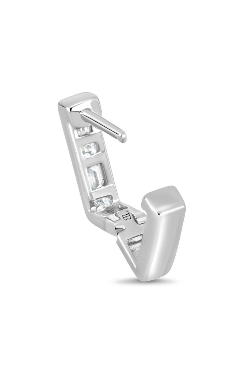 18K Gold Gatsby Diamond Square Hoop Earrings, 11mm, Alternate, color, 18K WHITE GOLD/ DIAMOND