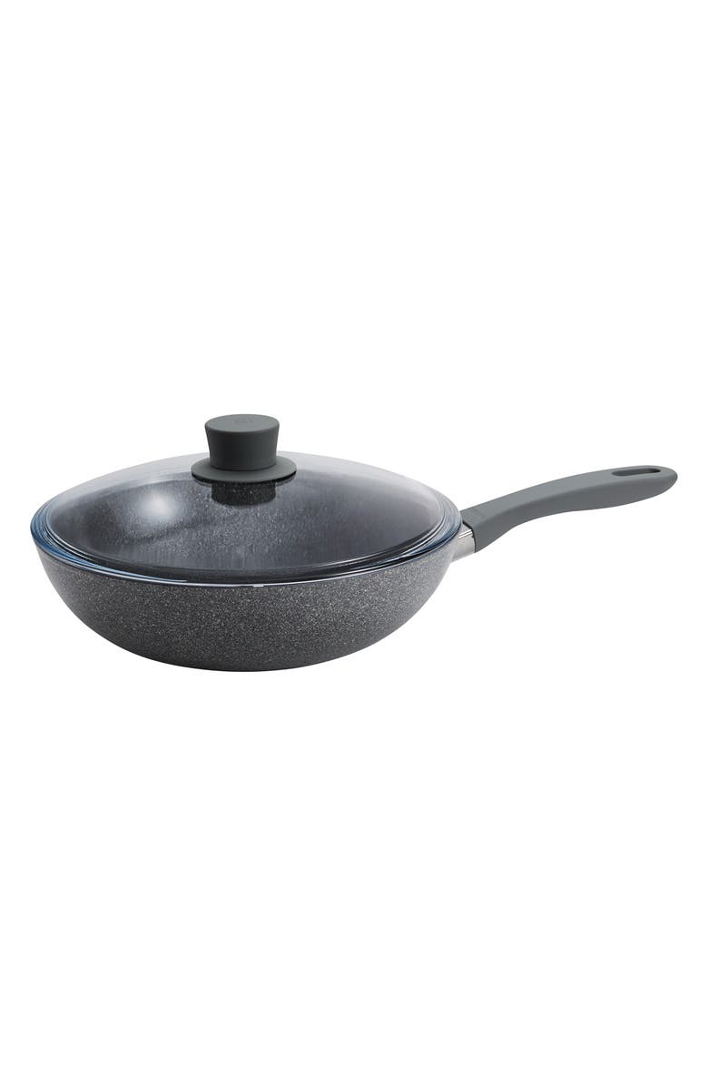 ZWILLING 11-Inch Nonstick Wok Pan with Lid, Main, color, Grey