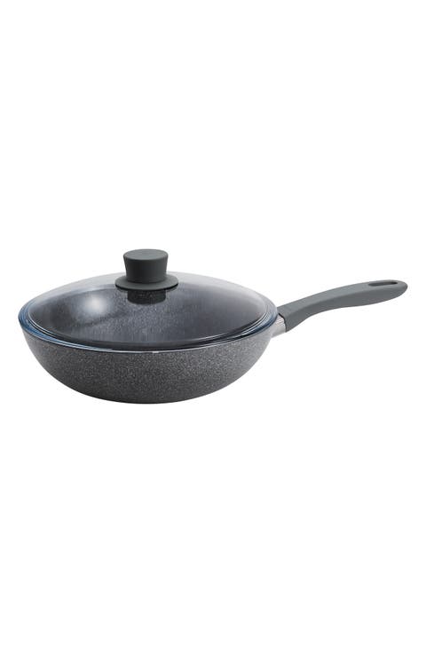 11-Inch Nonstick Wok Pan with Lid