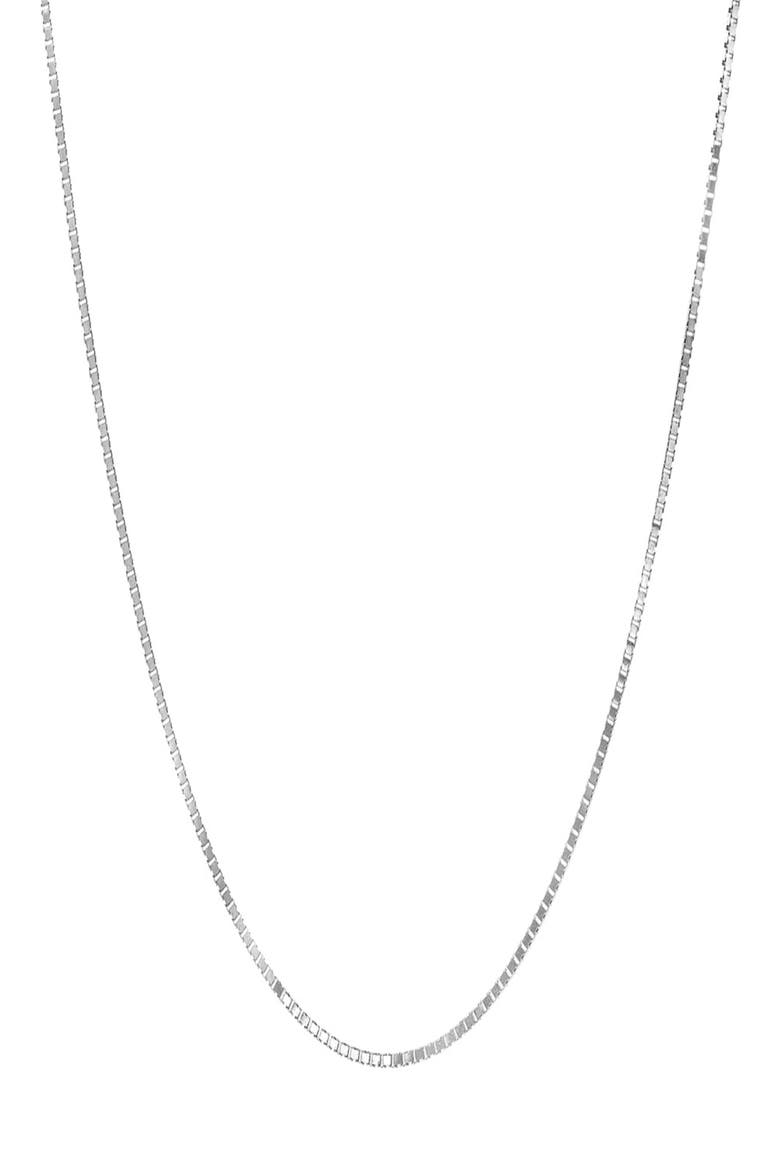 Box Chain Necklace, Main, color, SILVER