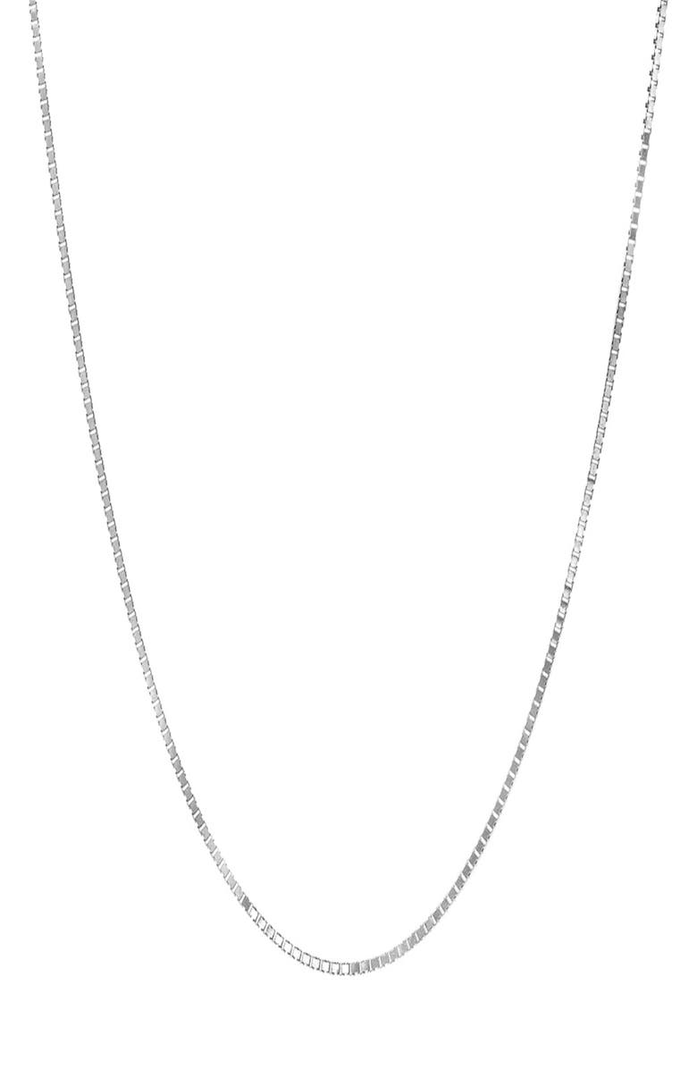BEST SILVER Box Chain Necklace, Main, color, Silver