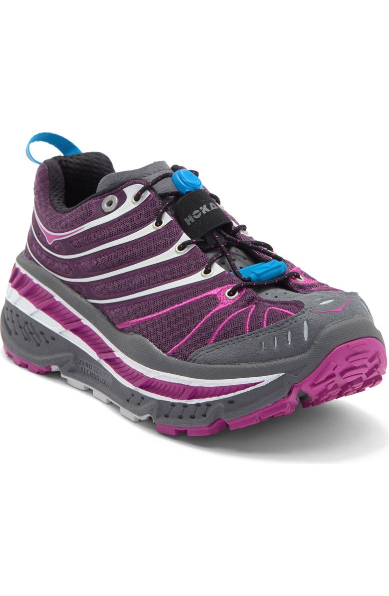 HOKA Stinson Evo OG Running Shoe, Main, color, Aubergine / Fuchsia