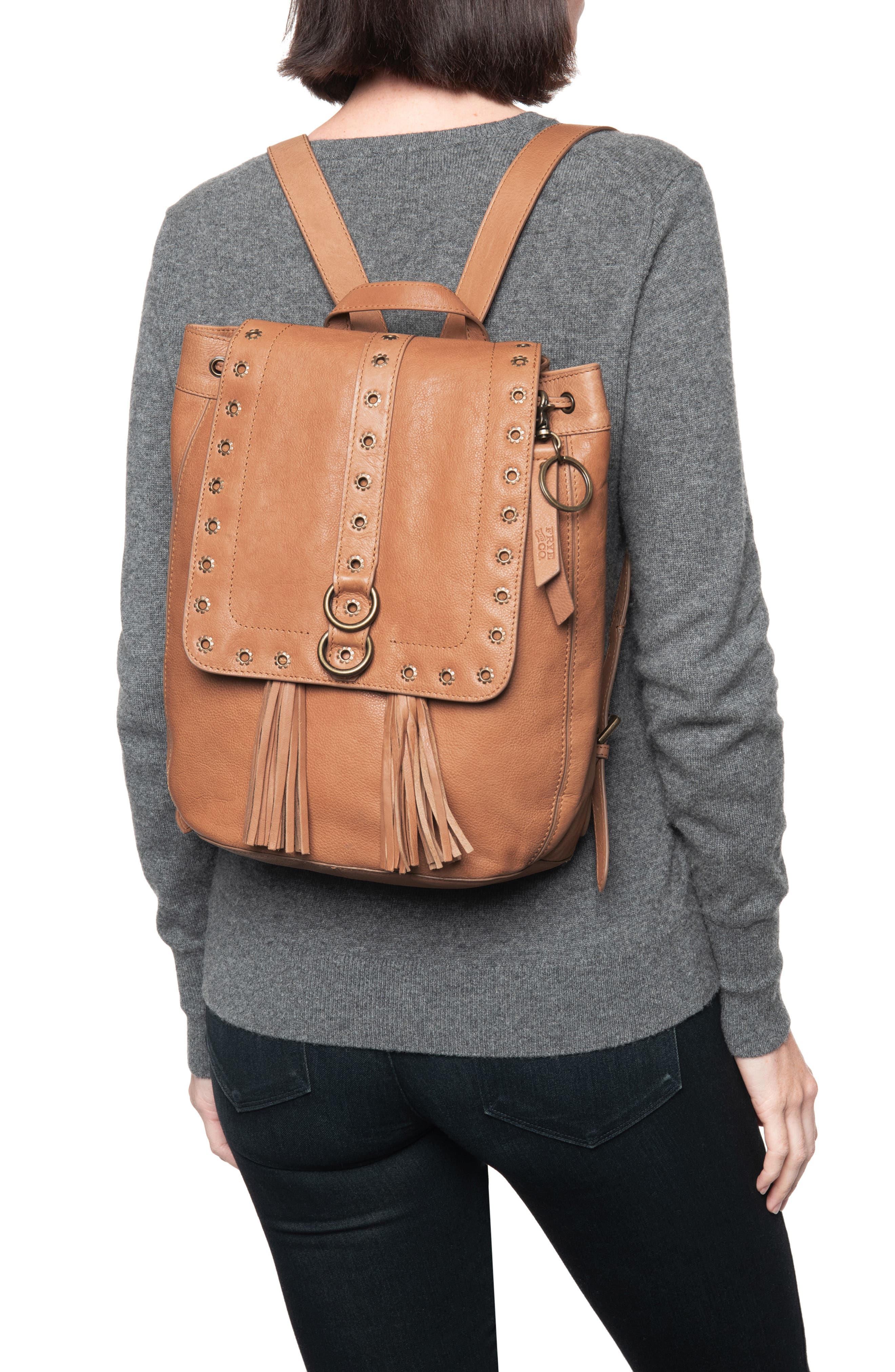Frye Evie Leather Backpack, Alternate, color, 