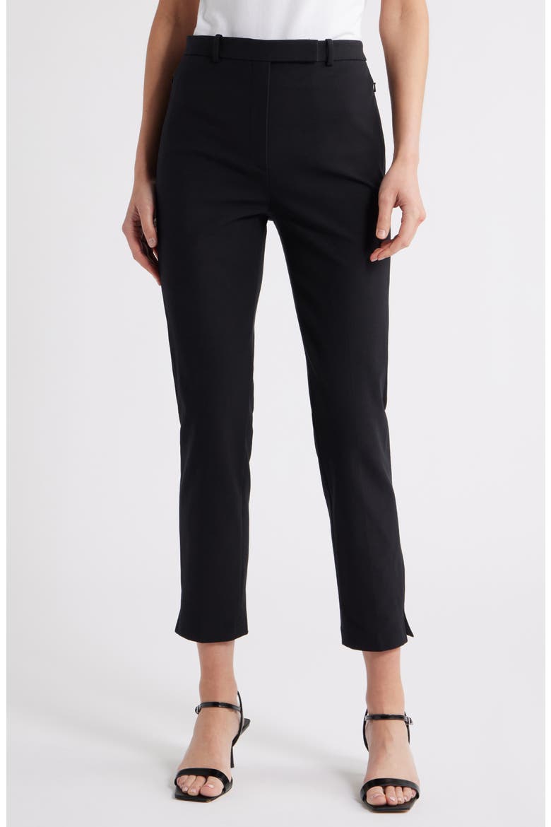Bistretch High Waist Taper Pants, Main, color, BLACK