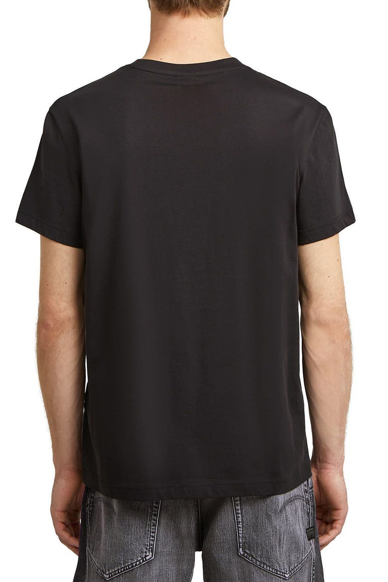 Gel Print Organic Cotton T-Shirt, Alternate, color, DARK BLACK