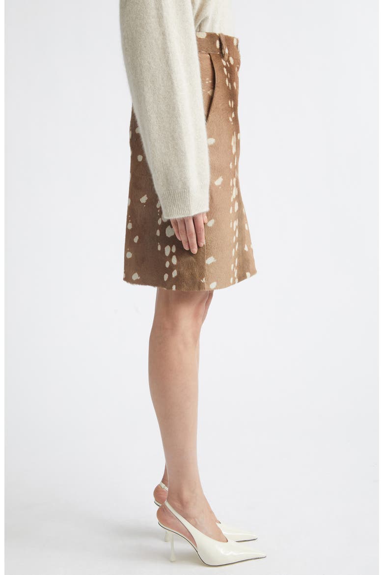 Mica Genuine Calf Hair Skirt, Alternate, color, DEER