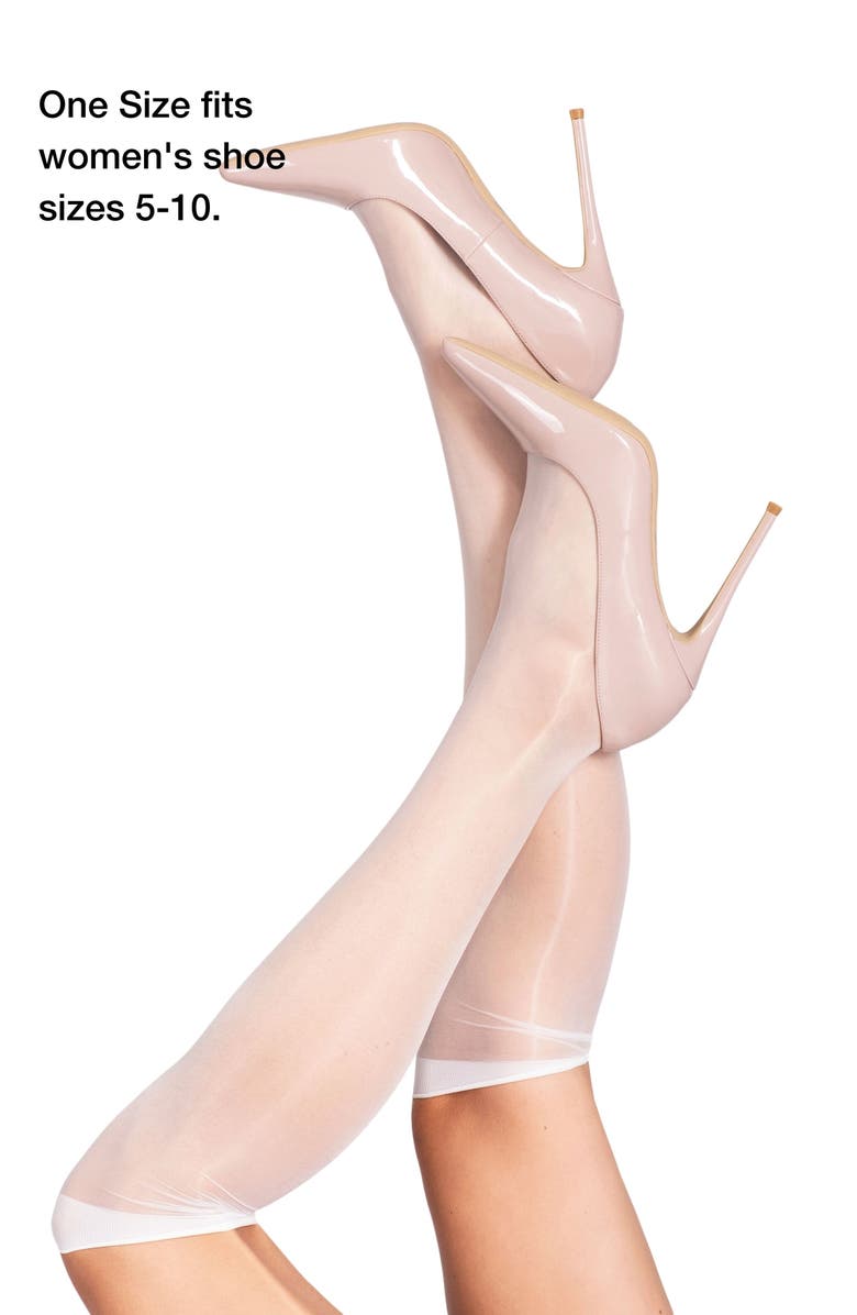 LECHERY<sup>®</sup> 4 Pairs of Glossy Sheer Knee-Highs, Alternate, color, White