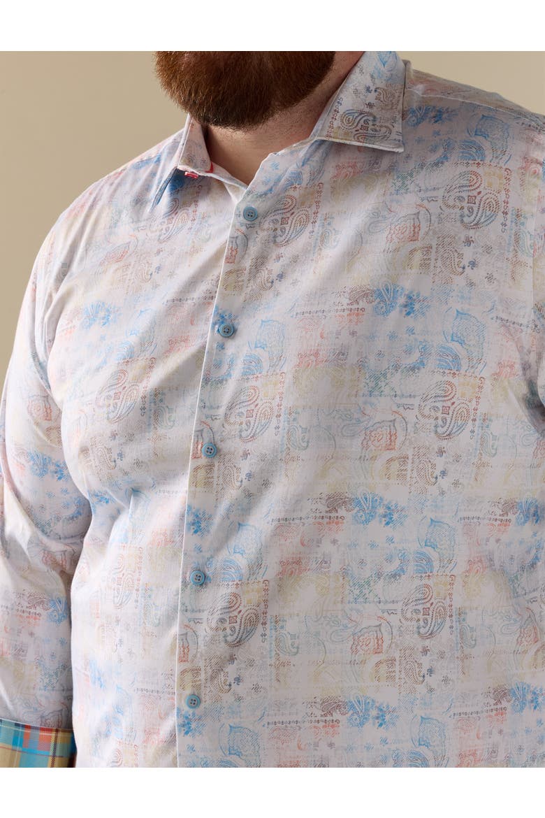 Big & Tall  Vista Sport Shirt, Alternate, color, MULTI