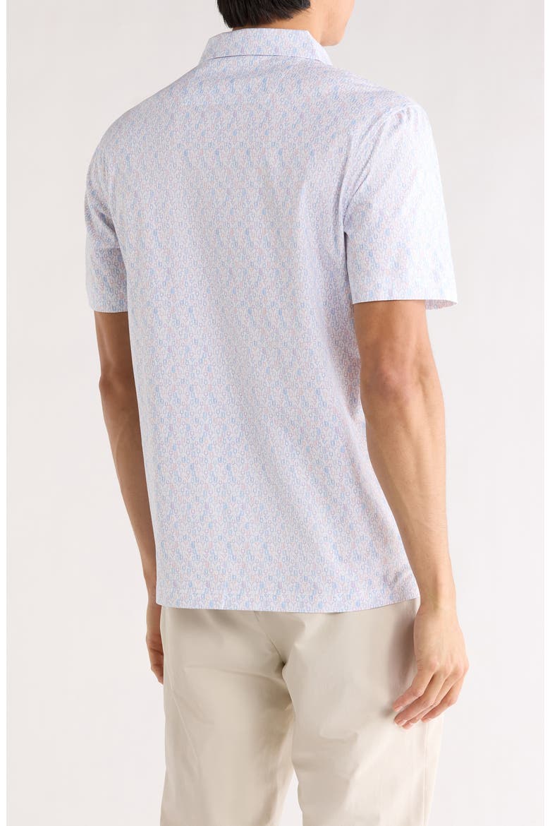 Victor OoohCotton® Mosaic Print Polo, Alternate, color, AIR BLUE