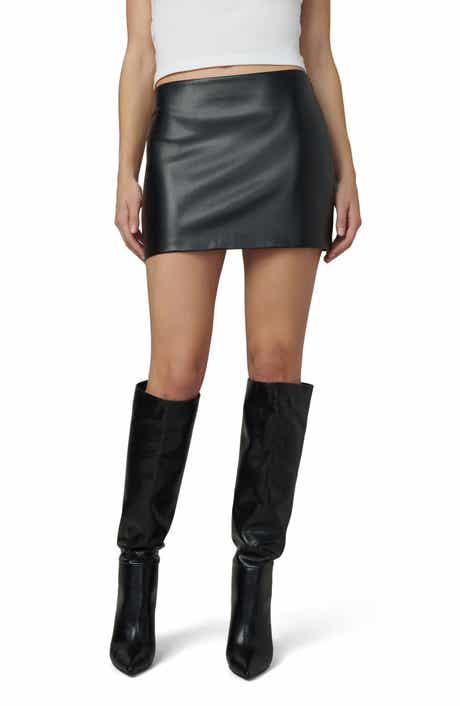 Faux Leather Miniskirt