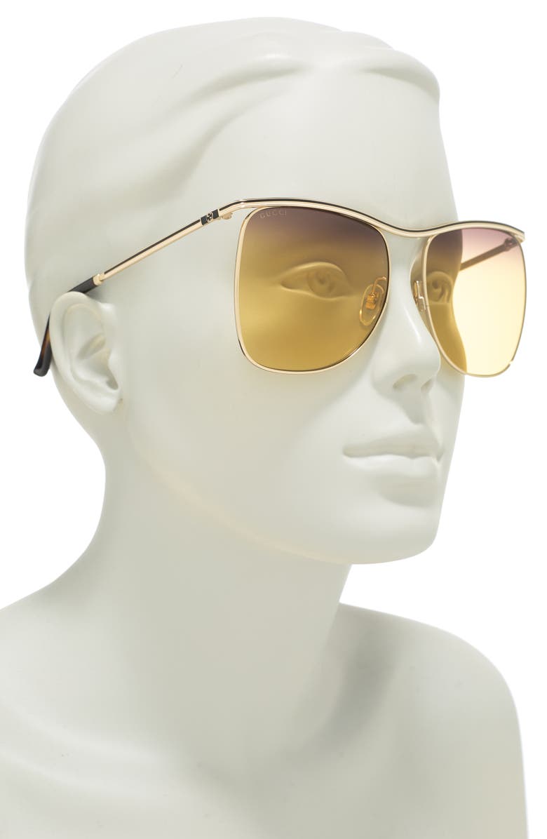 Gucci 63mm Square Sunglasses, Alternate, color,