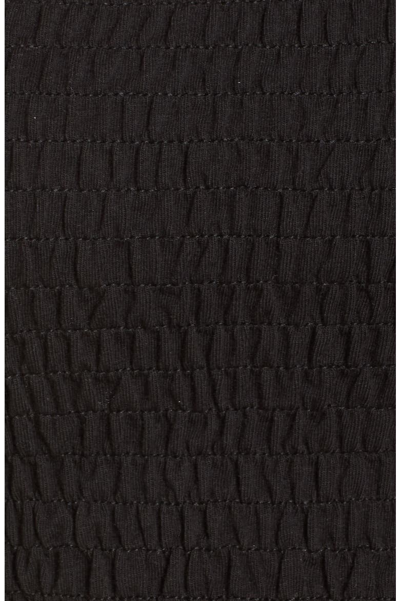 Smocked Tube Top, Alternate, color, BLACK