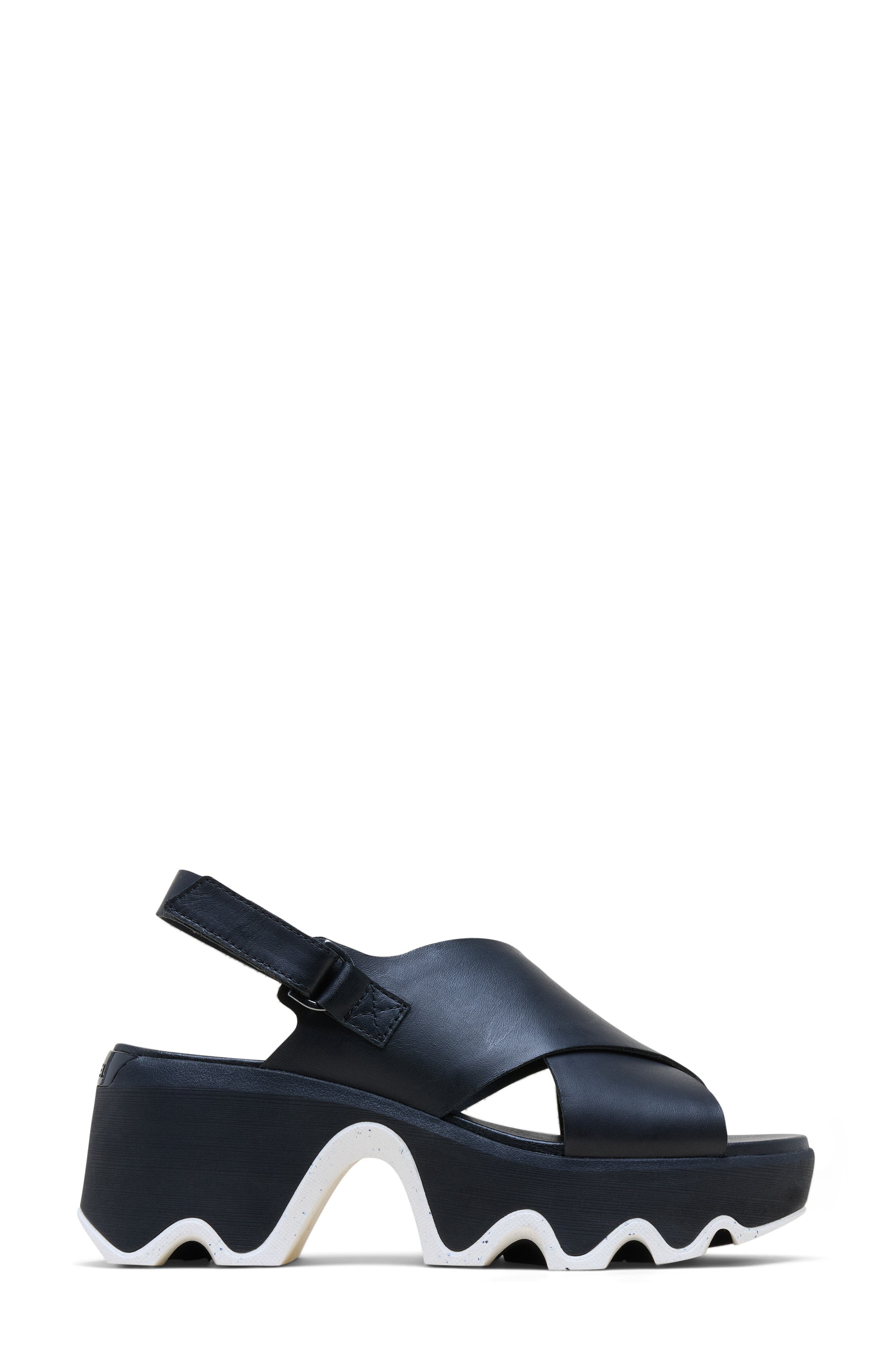 SOREL Kinetic<sup>™</sup> Aura Slingback Platform Sandal, Alternate, color, Black/ Sea Salt
