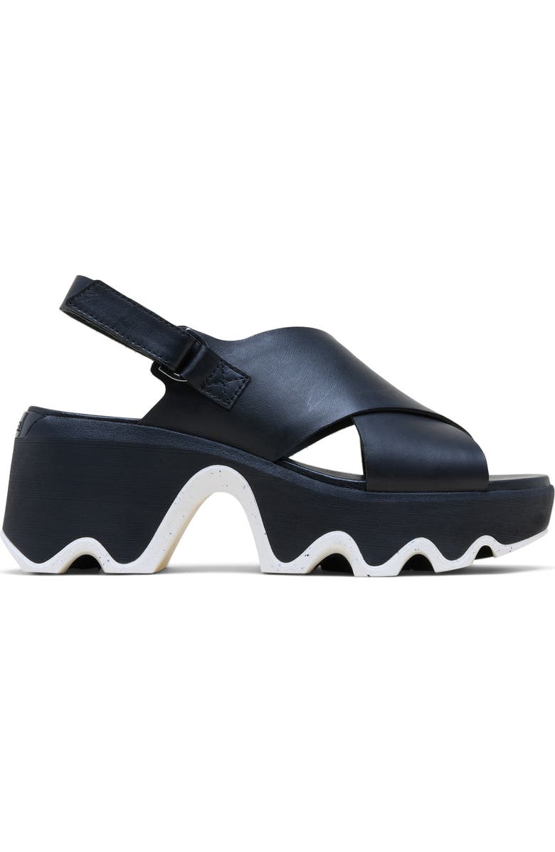 SOREL Kinetic<sup>™</sup> Aura Slingback Platform Sandal, Alternate, color, Black/ Sea Salt