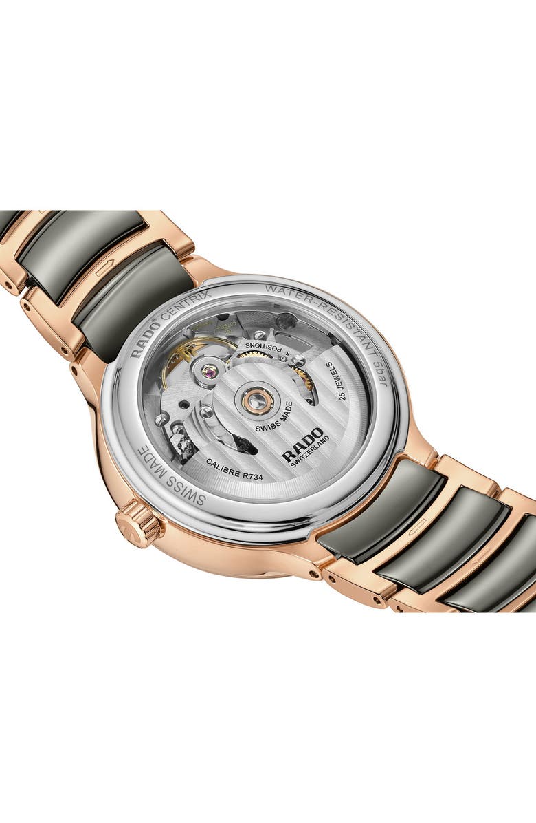 RADO Centrix Open Heart Bracelet Watch, 35mm, Alternate, color, 