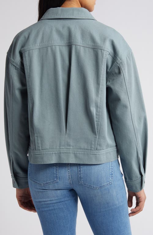 Wit & Wisdom Cotton Twill Utility Jacket In Dusty Slate