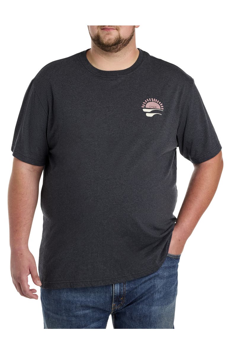 O'Neill Big & Tall Barrel Ride Graphic Tee, Main, color, Black Char Heather