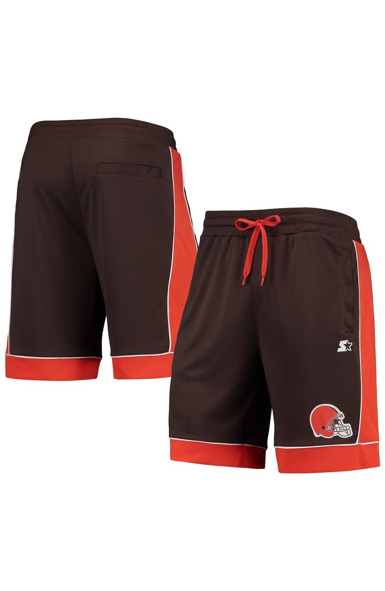 STARTER Men's Starter Brown/Orange Cleveland Browns Fan Favorite Fashion Shorts, Main, color, Brown