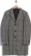 BOSS Plaid Wool Blend Coat