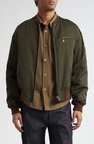 VISVIM Gunner Wool & Linen Bomber Jacket