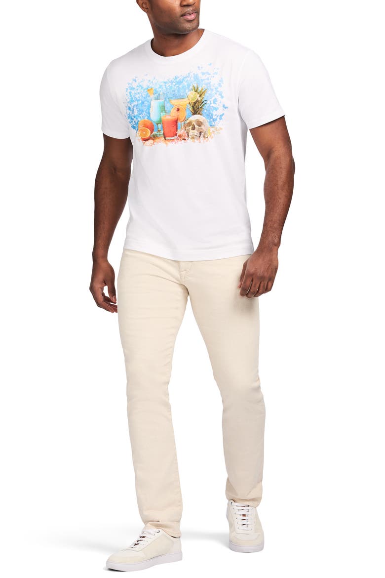 Summer Sips Knit Graphic T-Shirt, Alternate, color, WHITE