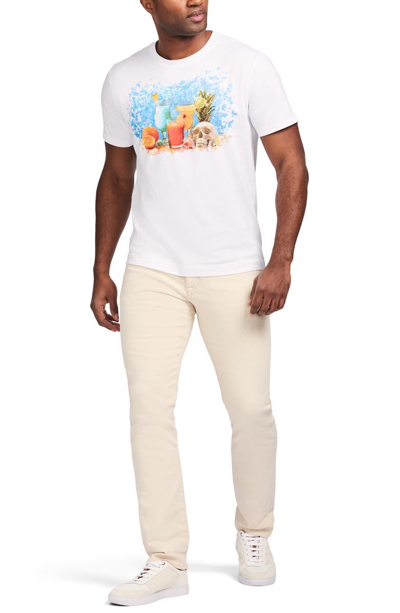 Robert Graham Summer Sips Knit Graphic T-Shirt, Alternate, color, White