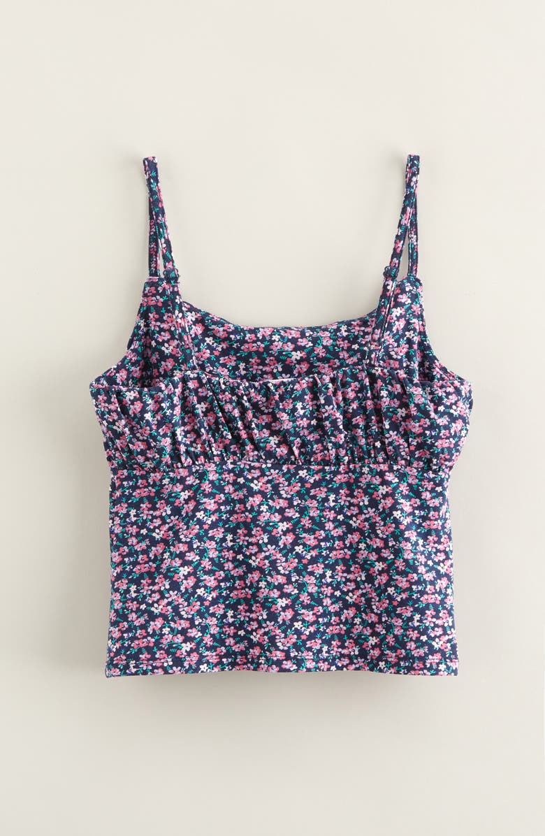 Nordstrom Kids' Floral Gathered Camisole, Alternate, color, Navy Peacoat Nora Ditsy