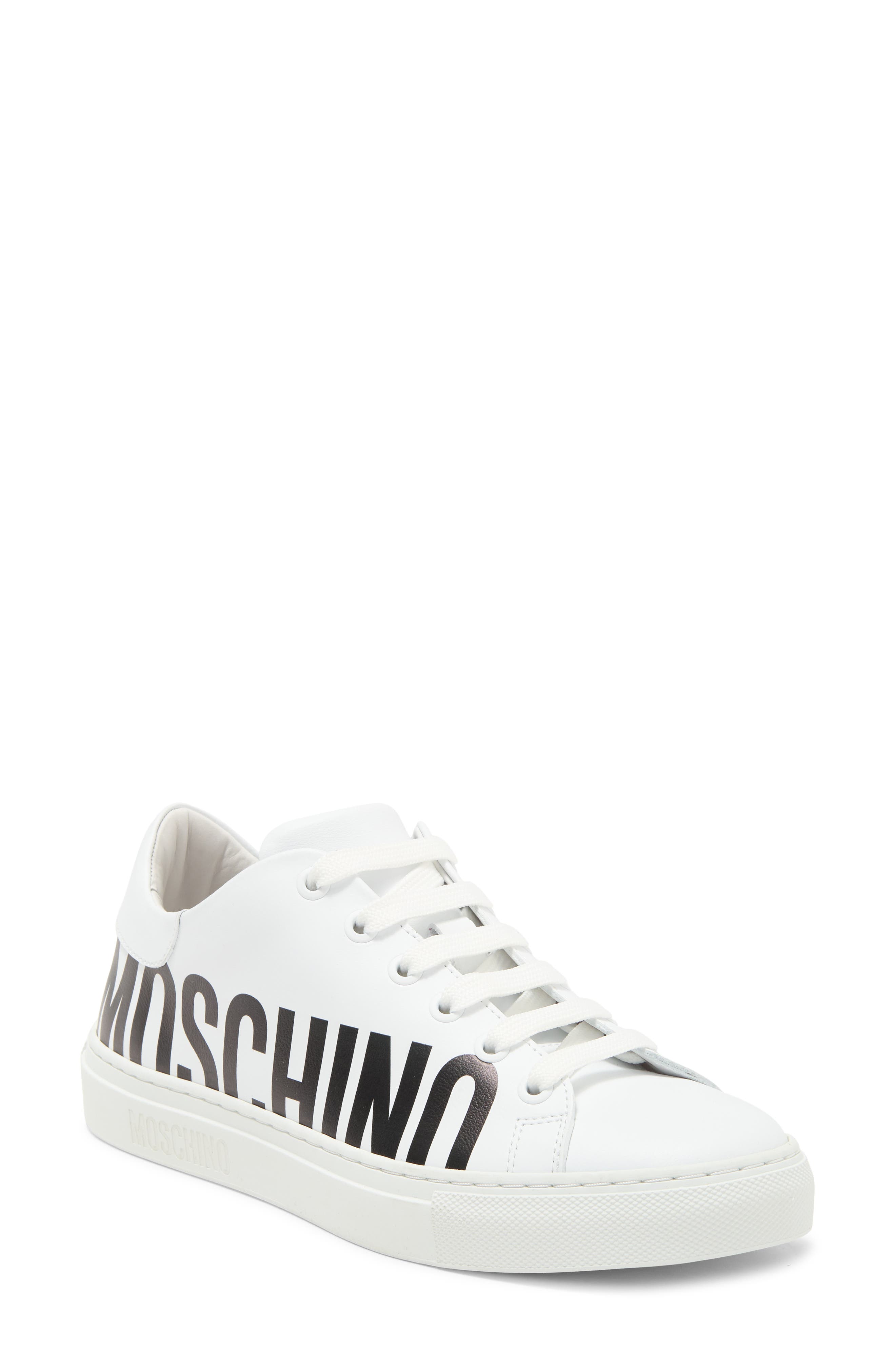 Moschino Logo Low Top Sneaker, Main, color, 