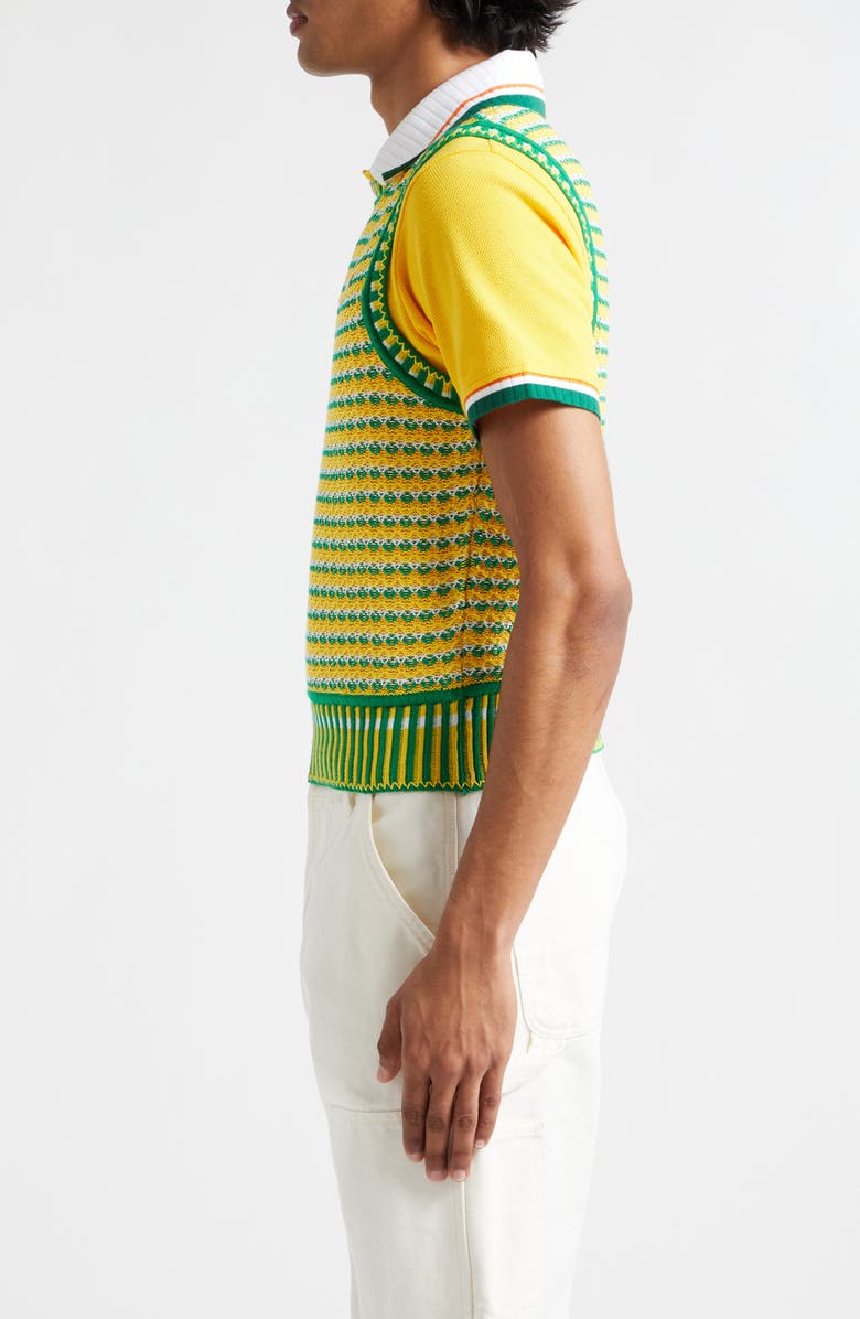 Casablanca Zigzag Sweater Vest, Alternate, color, 