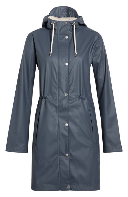 Ilse Jacobsen Hooded Waterproof Raincoat In Blue
