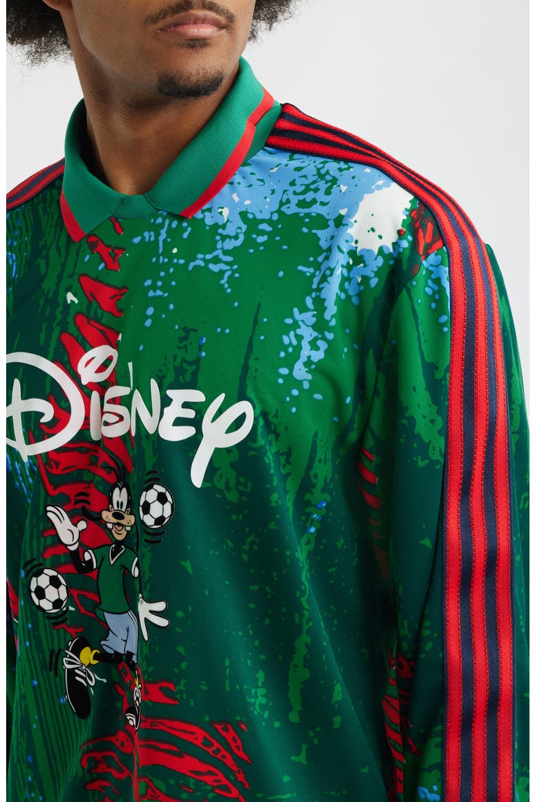 x Brain Dead Disney Long Sleeve Jersey, Alternate, color, RED/ BOLD GREEN/ BLUE