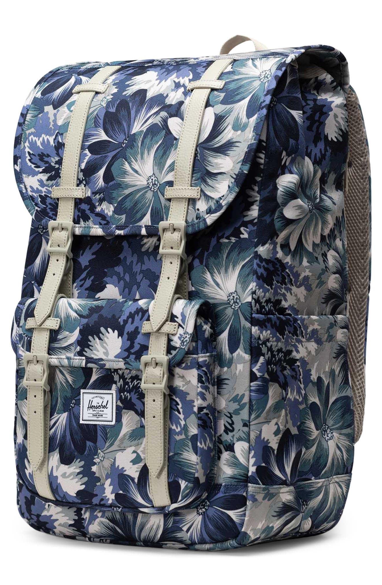 Herschel Supply Co. Little America Backpack, Alternate, color, Floral Tapestry