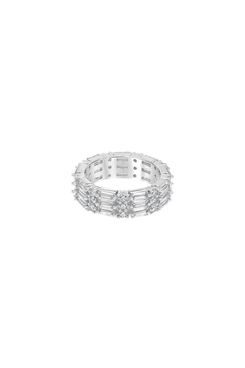 Janette Textured Ring Trendy Statement Band, Main, color, Silver