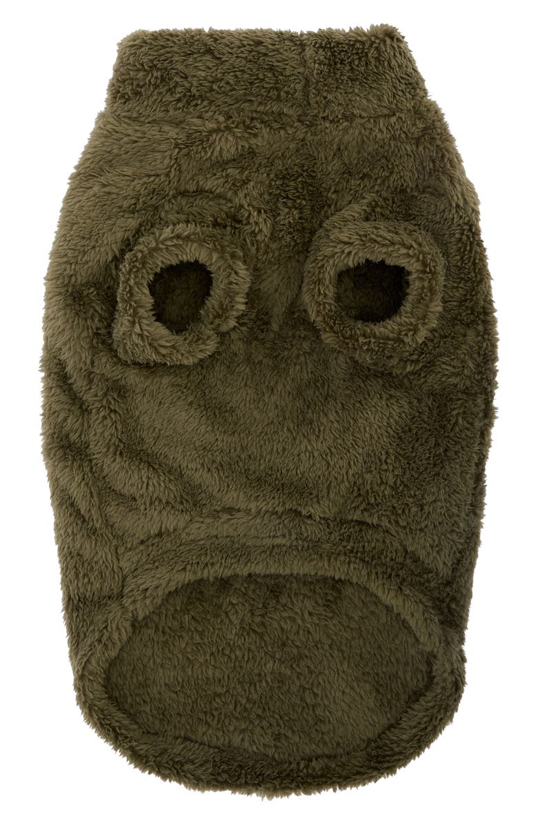 Barbour Brindle Fleece Dog Sweater, Alternate, color, Olive