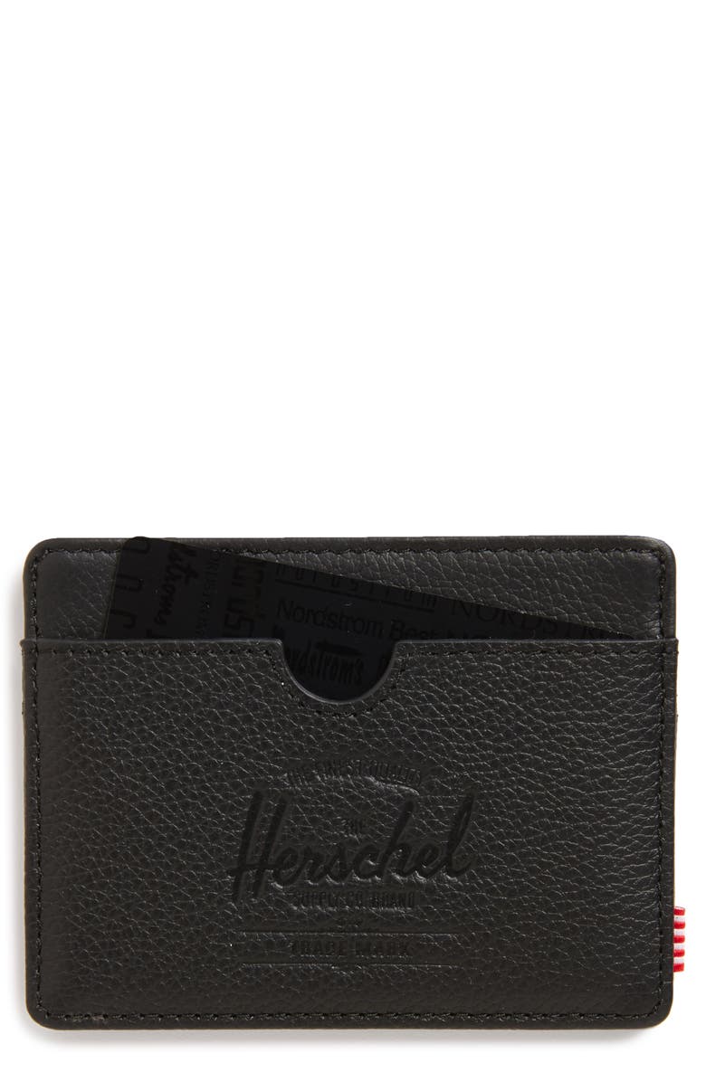 Herschel Supply Co. Charlie Leather Card Case, Main, color,
