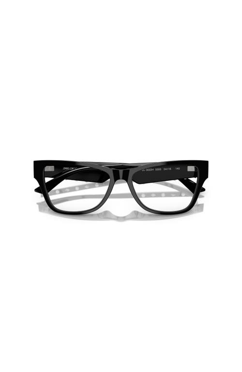 Jimmy Choo 54mm Rectangle Optical Glasses In Black