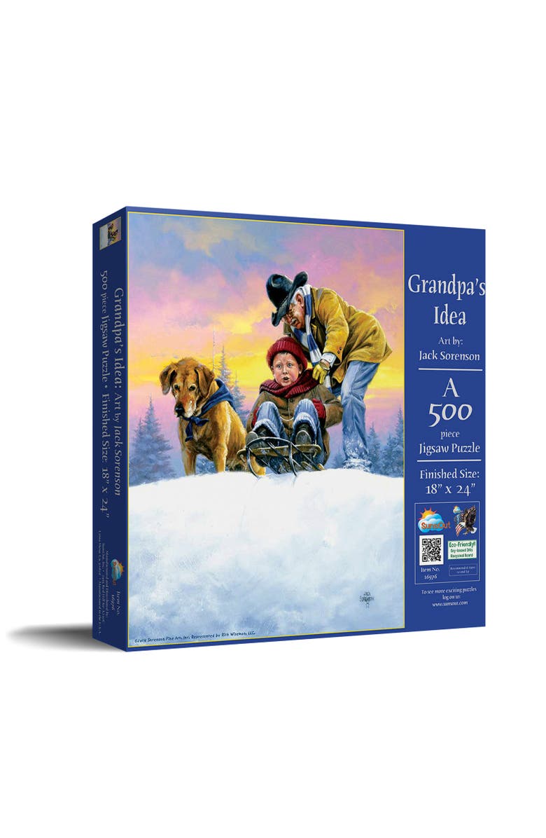 Sunsout Grandpa's Idea 500 piece Jigsaw Puzzle for Adults, Main, color, Multicolor