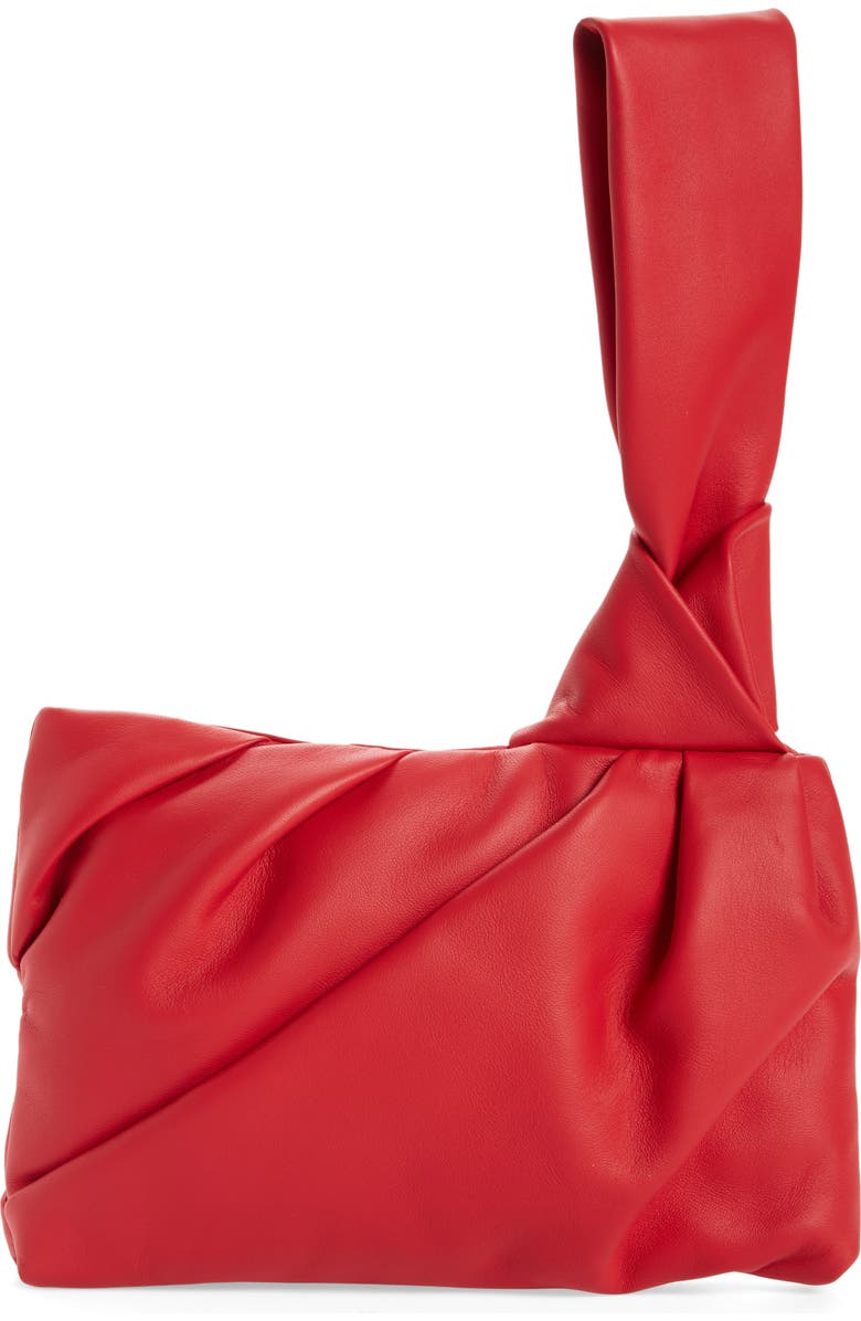 Ambush Nejiri Pleated Leather Wristlet, Alternate, color,