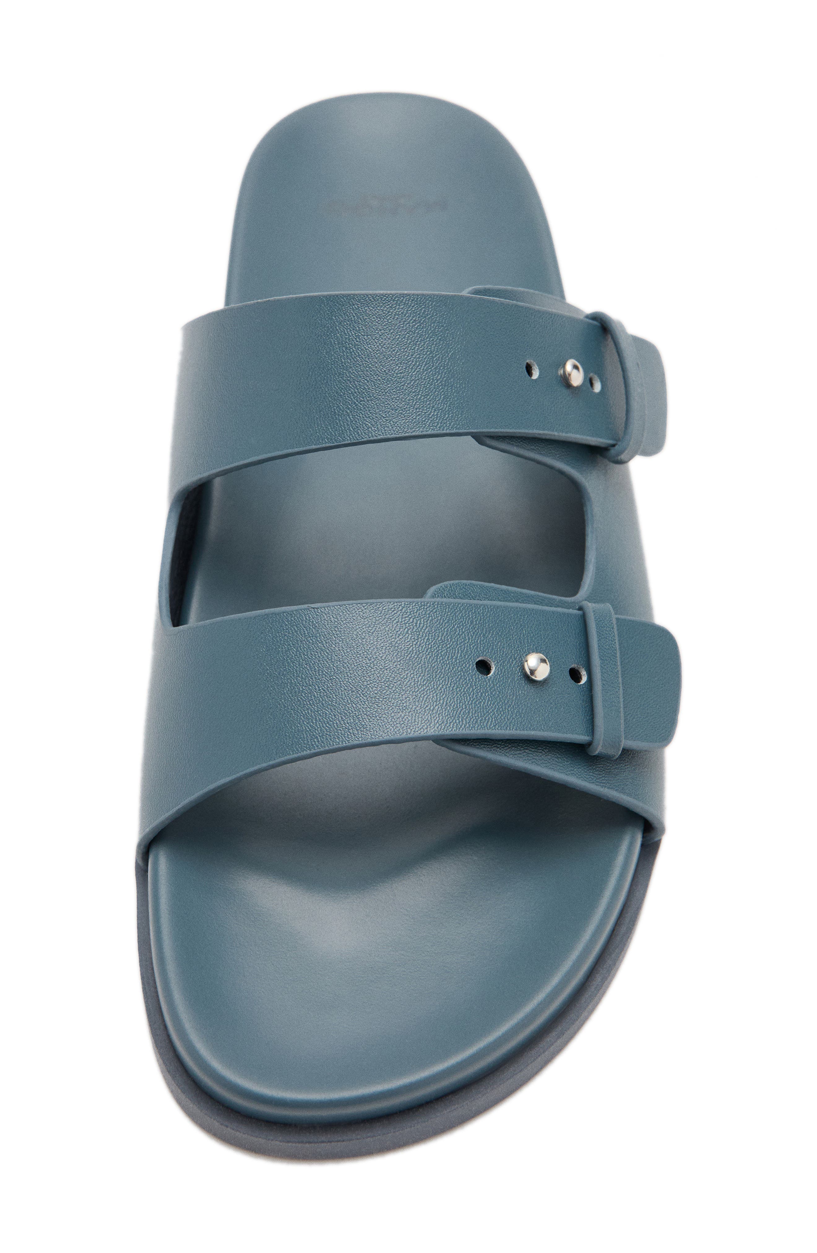 MANGO Double Buckle Sandal, Alternate, color, Blue