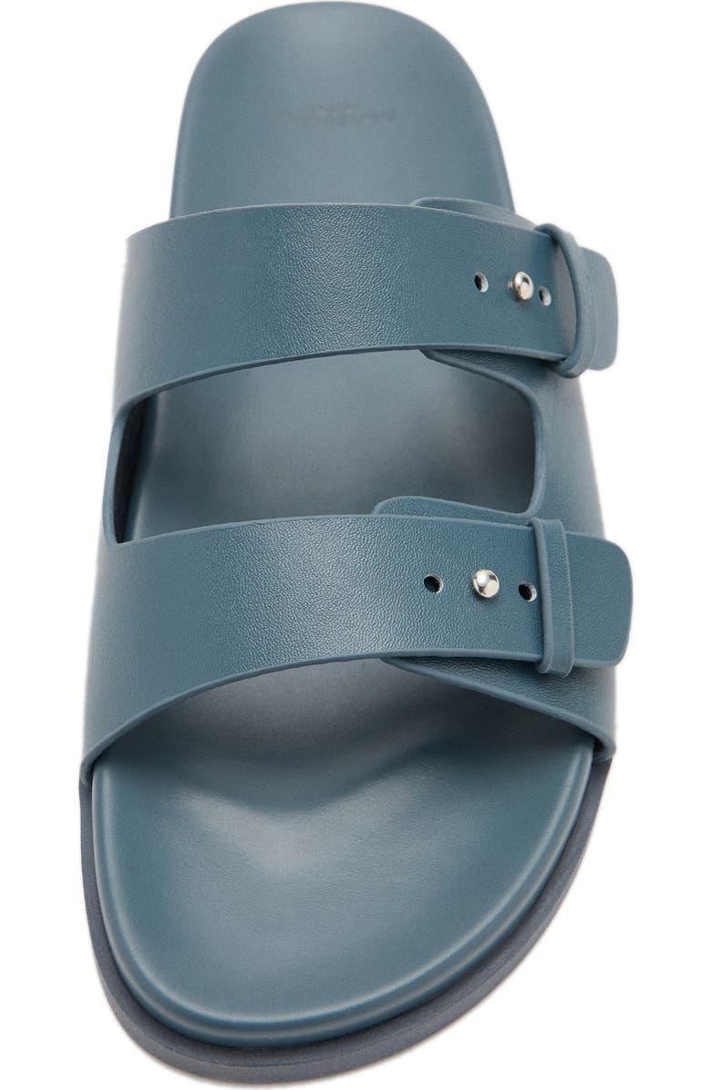 MANGO Double Buckle Sandal, Alternate, color, Blue