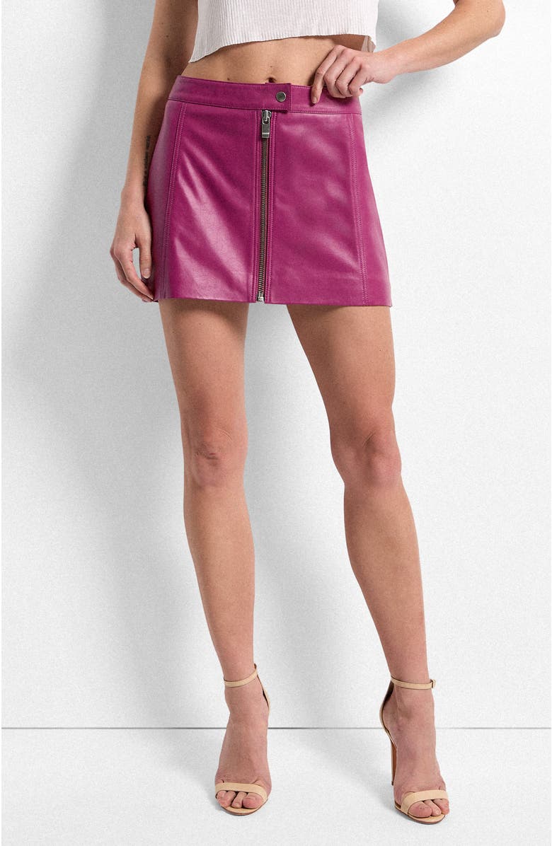 AS by DF Jeremiah Upcycled Leather Skirt, Main, color, Rose