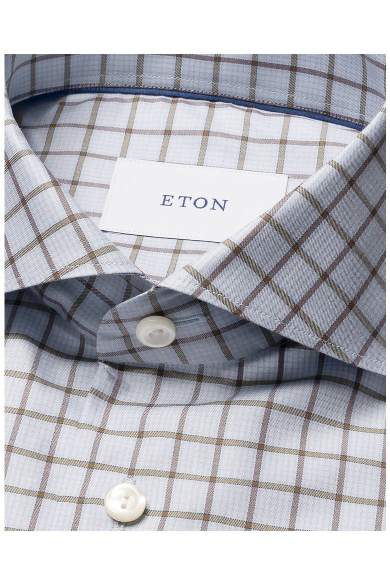 Contemporary Fit Checked Dress Shirt, Alternate, color, LIGHT BLUE