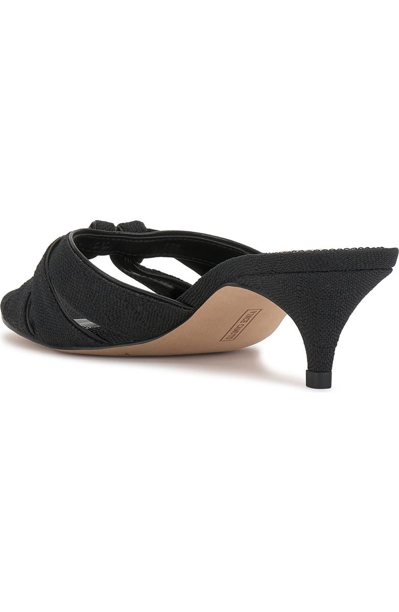 Vince Camuto Kaydyn Kitten Heel Sandal, Alternate, color, Black/ Black Raffia Linen