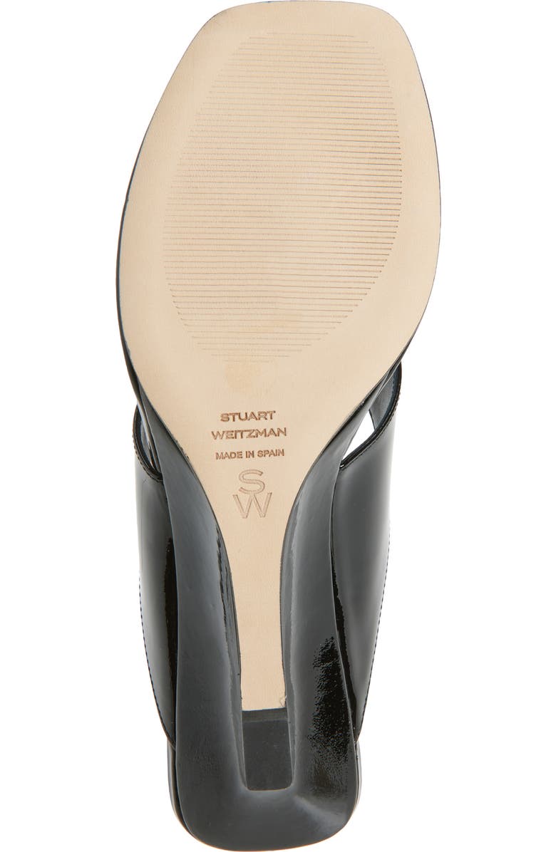 Stuart Weitzman Vinnie 50 Wedge Thong Sandal, Alternate, color, Black