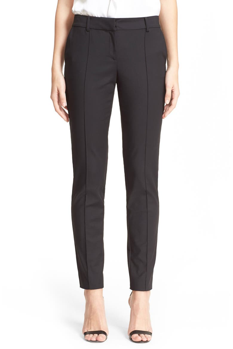 Jennifer Micro Ottoman Ankle Pants, Main, color, CAVIAR