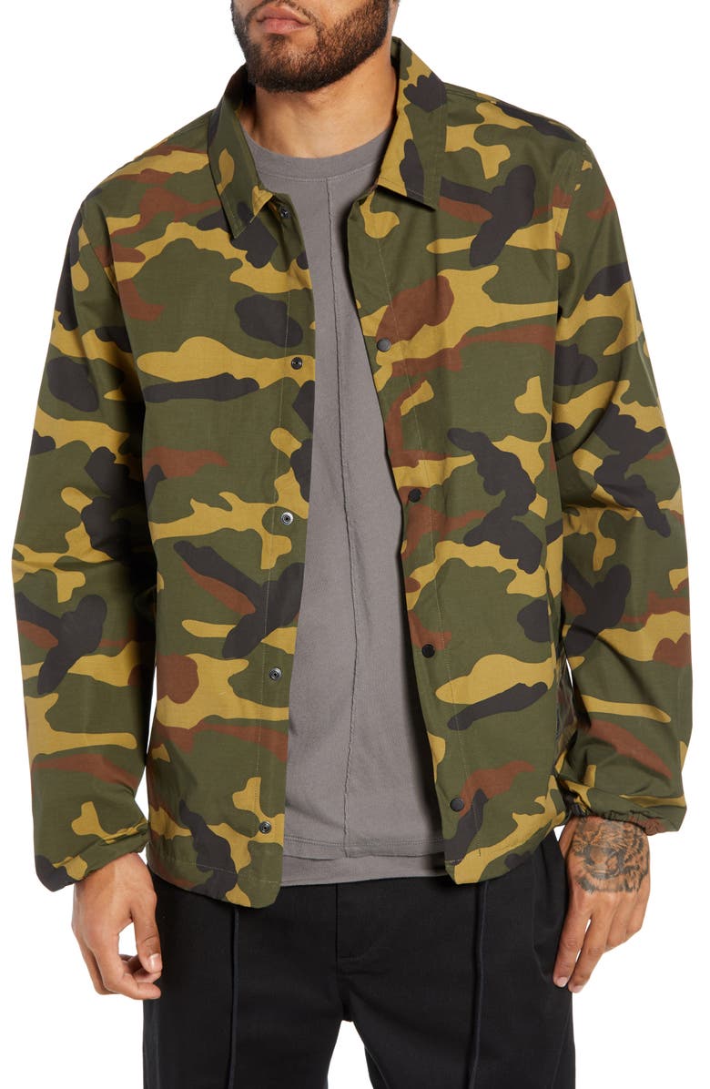Herschel Supply Co. Camo Coach's Jacket, Main, color, 